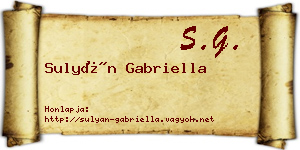 Sulyán Gabriella névjegykártya