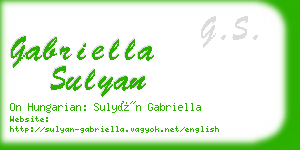 gabriella sulyan business card